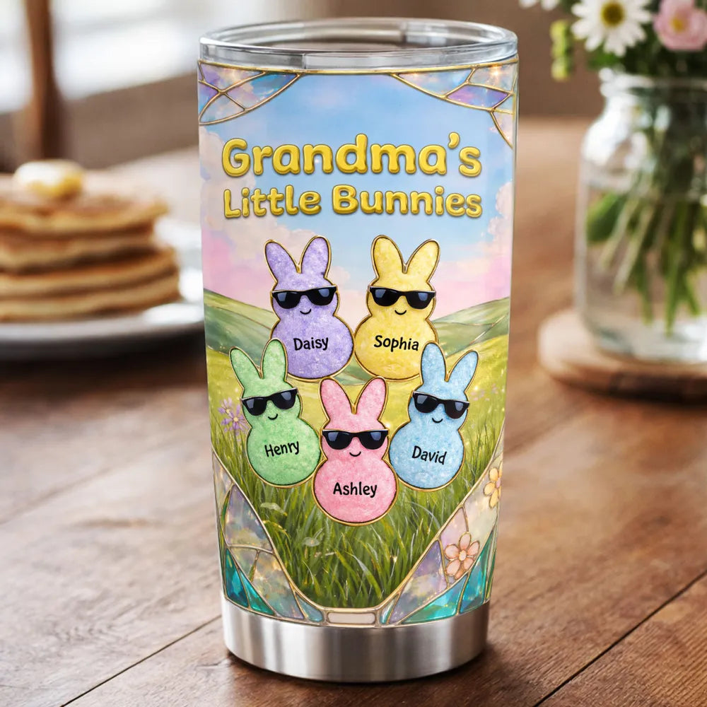 Personalized Easter Tumbler for Grandma - Custom Bunny Design Cup MagicInPrints