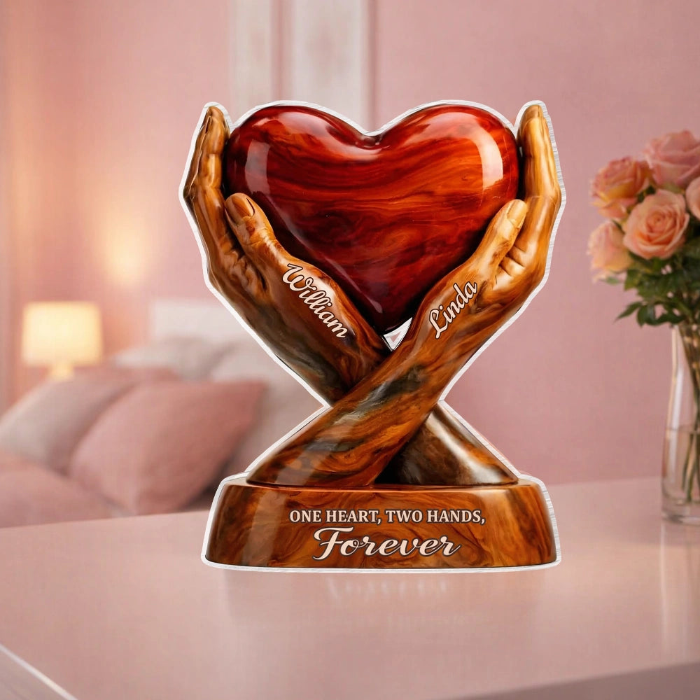 Personalized Heart Sculpture for Couples - Romantic Home Decor Gift Plaque MagicInPrints