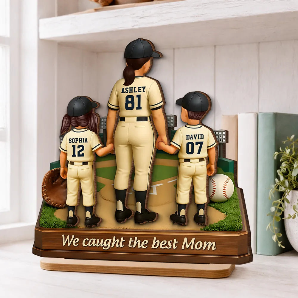 Personalized Baseball Family Figurine for Mom - Mother's Day Gift Plaque MagicInPrints