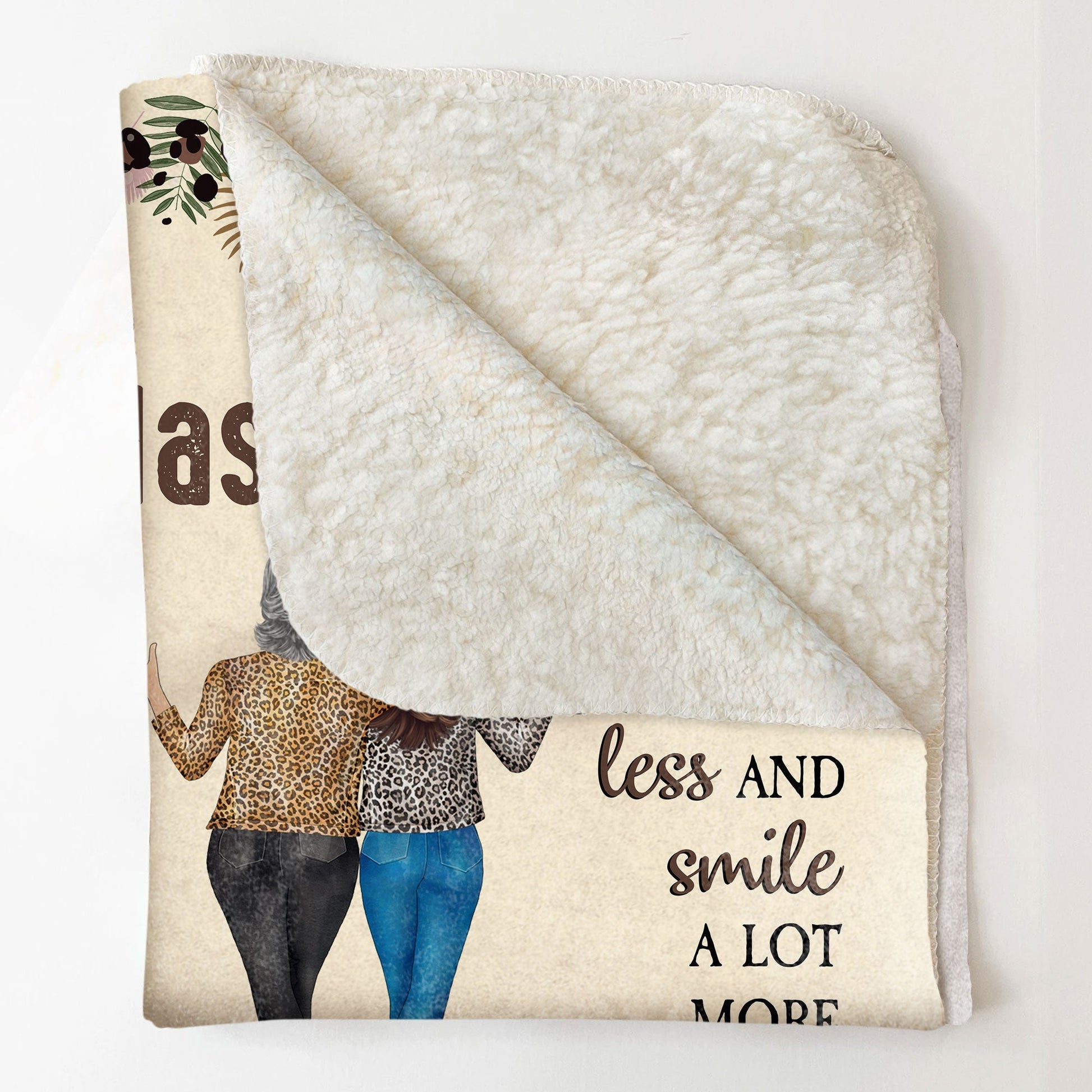 Personalized Fleece Blanket for Best Friends - Unbiological Sister Gift Blanket MagicInPrints
