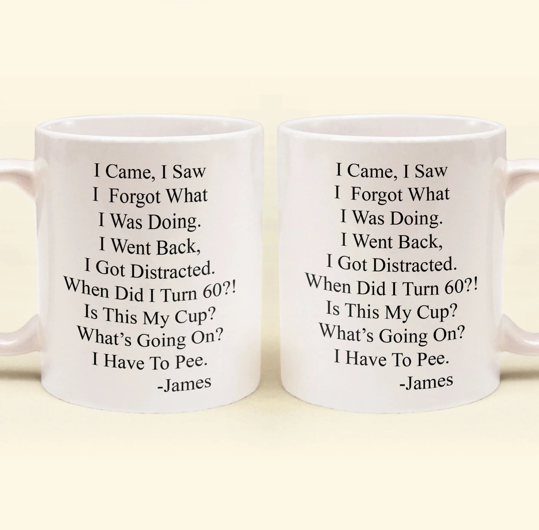 Personalized Funny Birthday Mug for Seniors - Humorous 60th Gift Cup MagicInPrints
