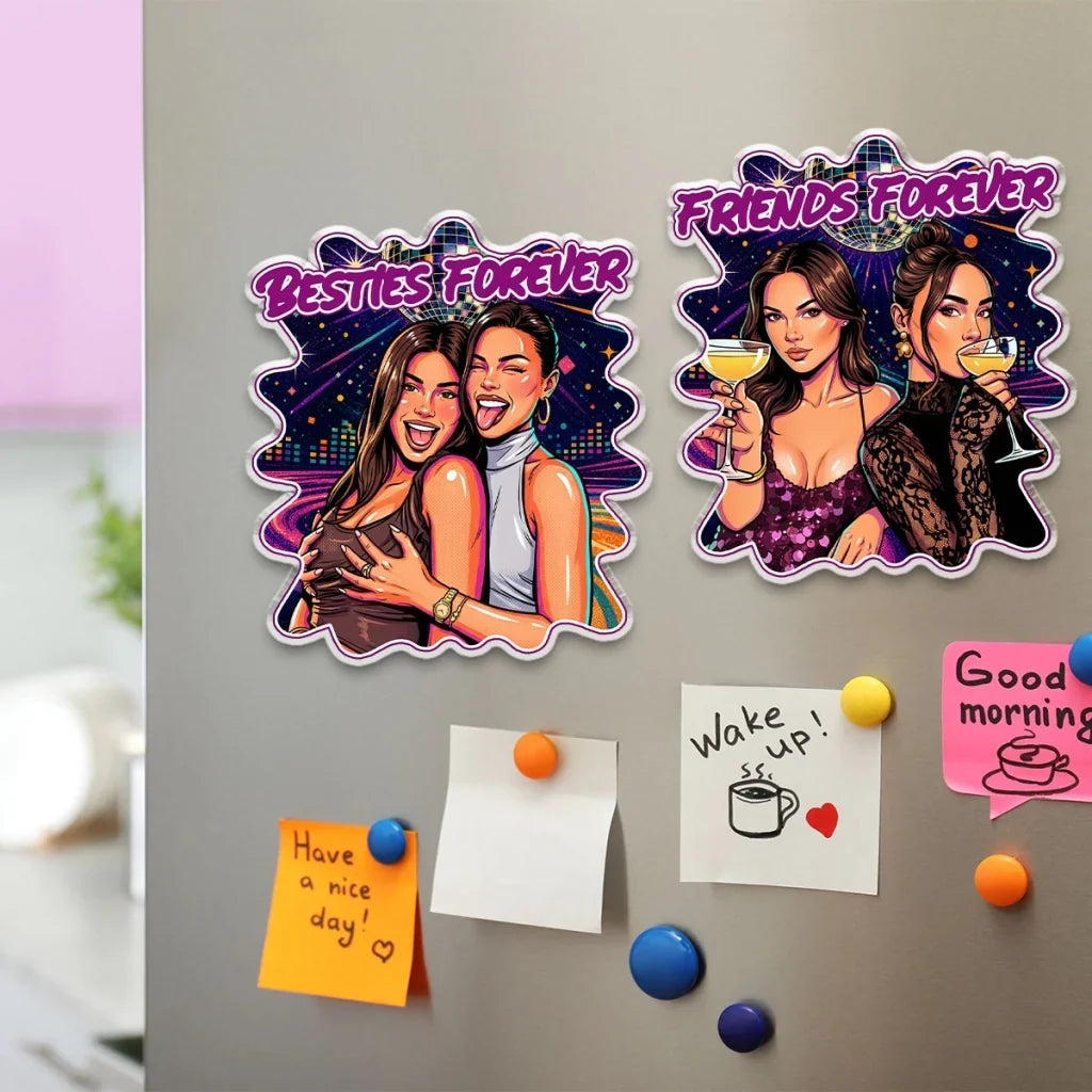 Personalized Acrylic Magnet Best Friend Custom Cartoon Gift
