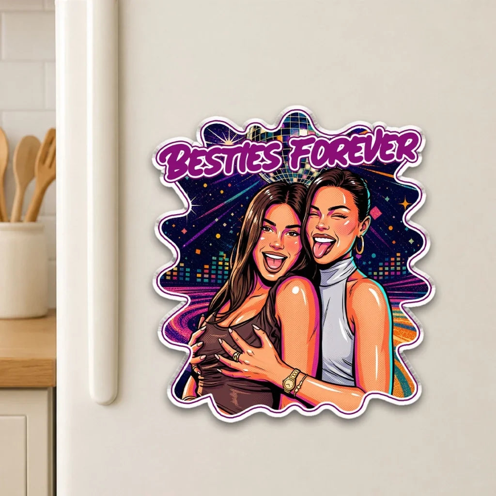Personalized Acrylic Magnet Best Friend Custom Cartoon Gift
