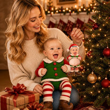 Load image into Gallery viewer, Personalized Silicone Belly Acrylic Ornament Baby Elf Gift for Family
