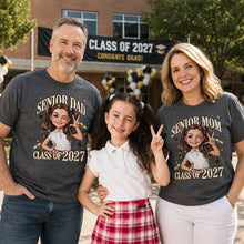 Load image into Gallery viewer, Personalized Classic Tee with Graduation Icons Gift for Mom
