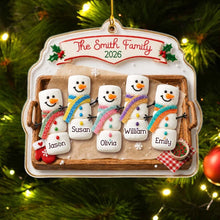 Load image into Gallery viewer, Personalized Acrylic Ornament Family Snowman Gift for Parents
