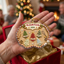 Load image into Gallery viewer, Personalized Family Christmas Ornament Cute Cookie Design
