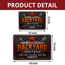 Load image into Gallery viewer, Personalized Iron Sign Custom Name Backyard Grill Decor Gift for Family

