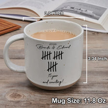 Load image into Gallery viewer, Personalized Ceramic Pottery Mug Tally Design Gift for Couples
