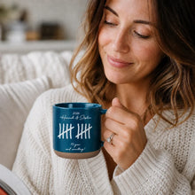 Load image into Gallery viewer, Personalized Ceramic Pottery Mug Tally Design Gift for Couples
