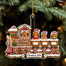 Load image into Gallery viewer, Personalized Gingerbread Train Acrylic Ornament Gift for Family
