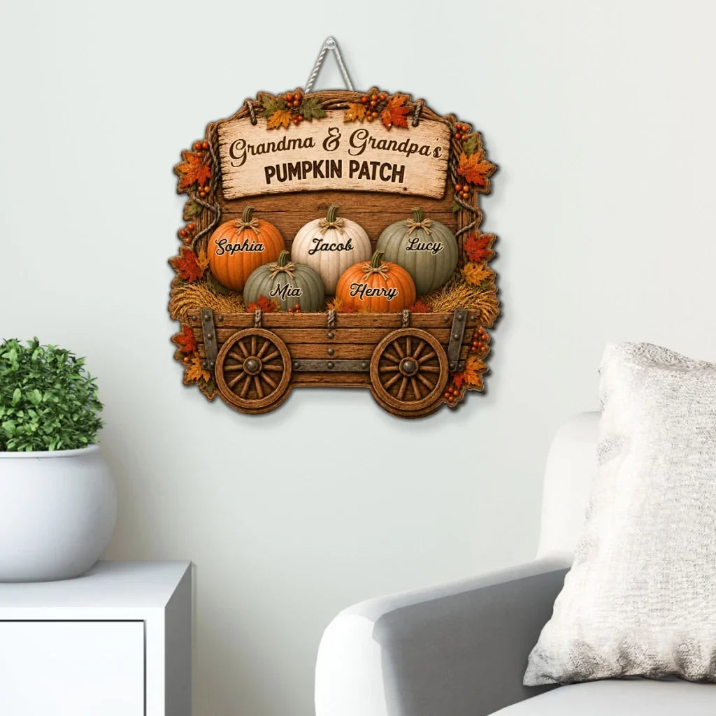 Personalized Wooden Sign Unique Family Keepsake Gift for Grandparents