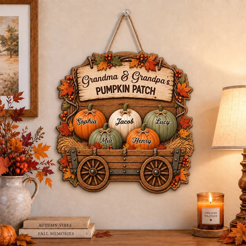 Personalized Wooden Sign Unique Family Keepsake Gift for Grandparents