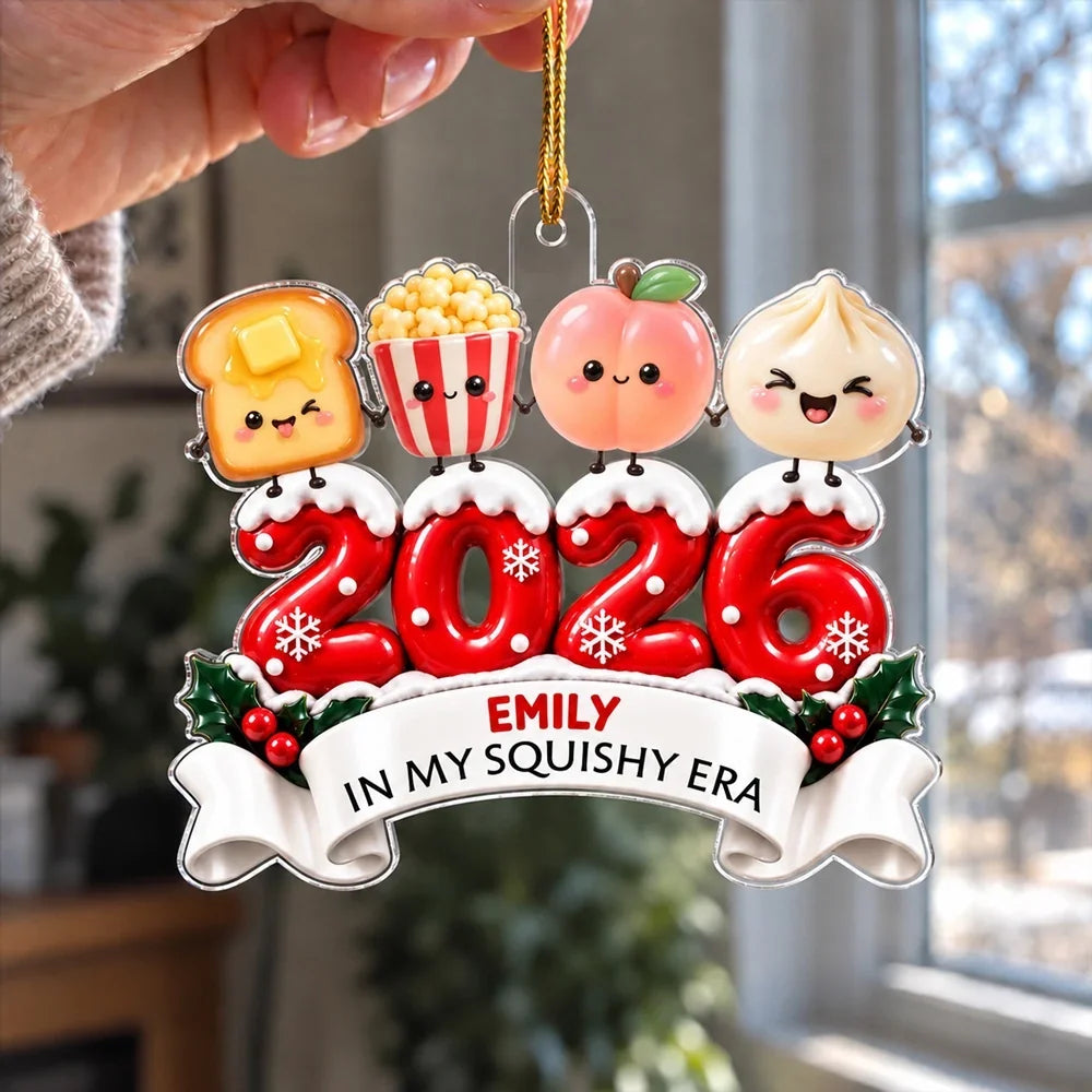 Personalized Acrylic Christmas Ornament Custom Kids Gift Unique Design