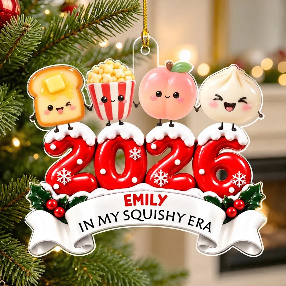 Personalized Acrylic Christmas Ornament Custom Kids Gift Unique Design