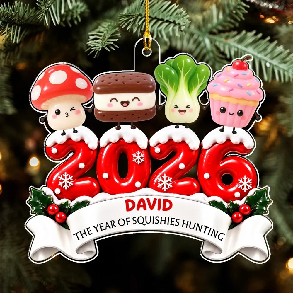 Personalized Acrylic Christmas Ornament Custom Kids Gift Unique Design