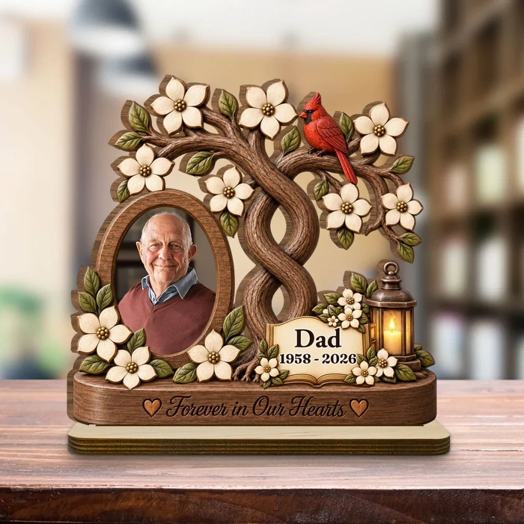 Personalized 2-Layer Wooden Plaque Memorial Gift for Mom