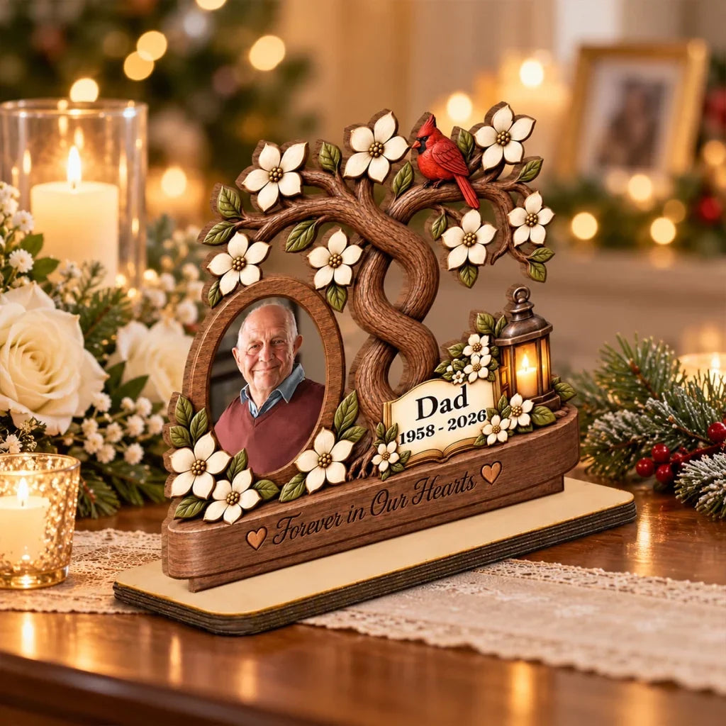 Personalized 2-Layer Wooden Plaque Memorial Gift for Mom