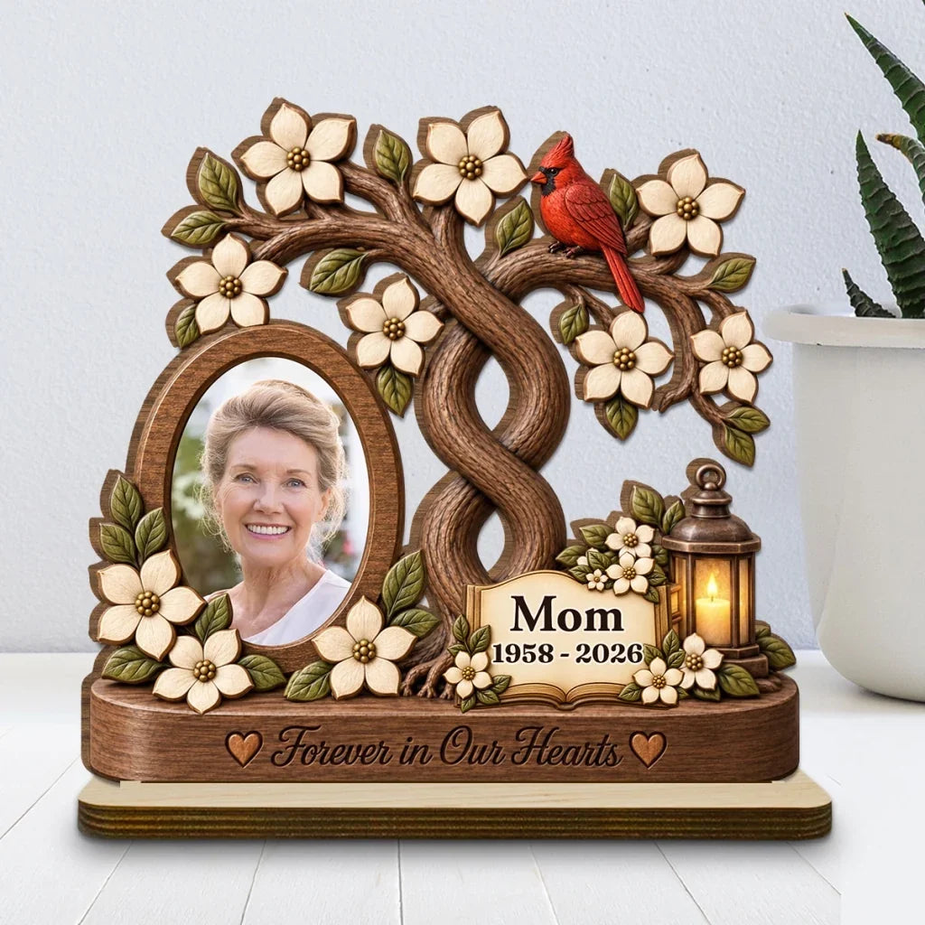 Personalized 2-Layer Wooden Plaque Memorial Gift for Mom