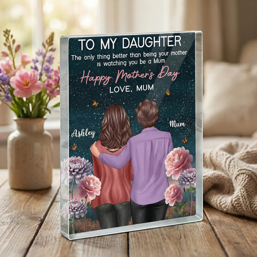 Personalized Acrylic Plaque for Daughter - Mother's Day Gift from Mum Plaque MagicInPrints
