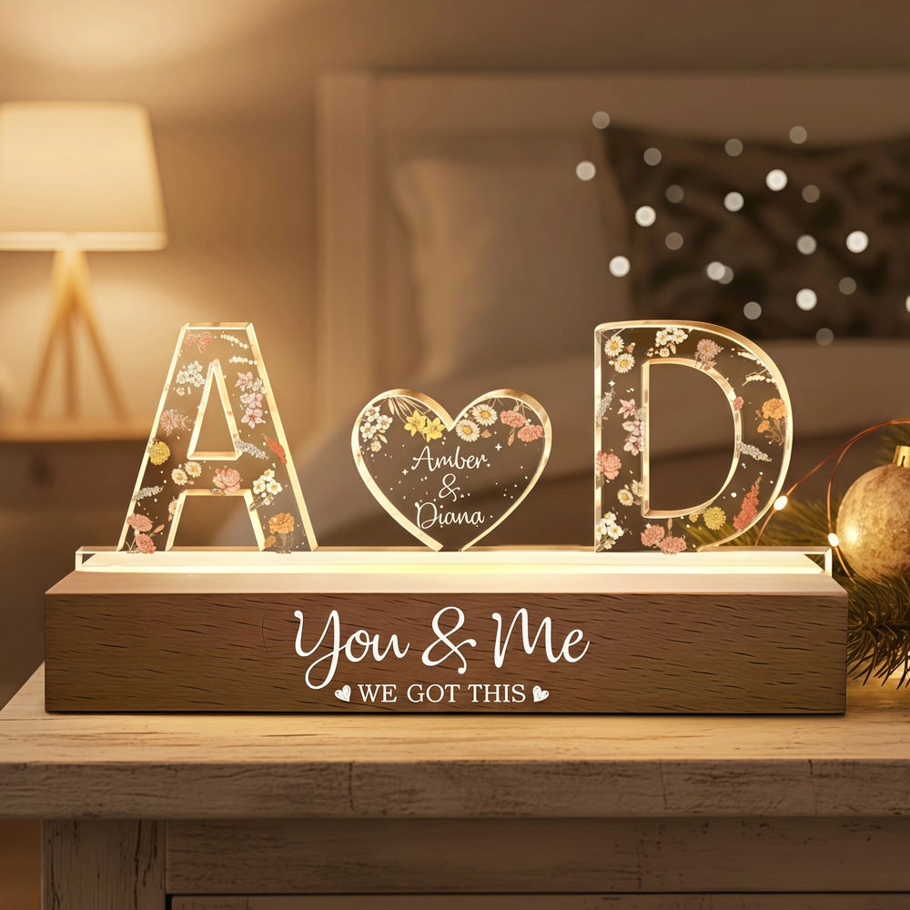 Personalized LED Night Light for Couples - Romantic Home Decor Gift Plaque MagicInPrints