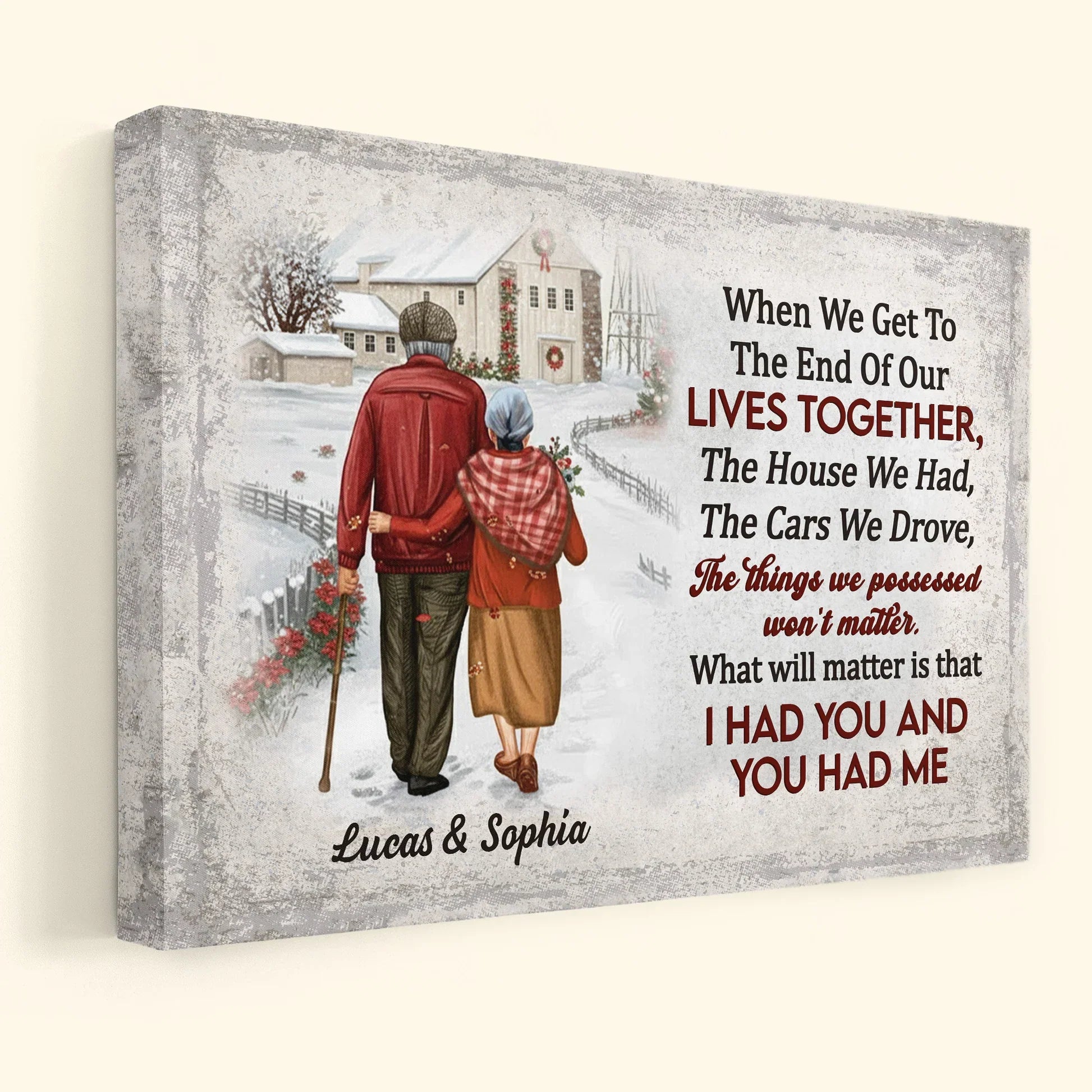 Personalized Couple Canvas Wall Art - Sentimental Gift for Seniors - Love Quote Poster or Canvas MagicInPrints