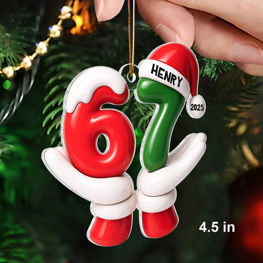 Personalized Christmas Ornament for Family - Festive Holiday Decor 2025 Ornament MagicInPrints