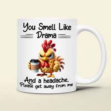 Load image into Gallery viewer, Funny Animal Coffee Mug - You Smell Like Drama Coffee Mug PopCulturePrints
