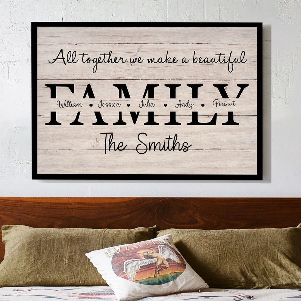 Personalized Family Name Sign Wall Art for Home Decor - Sentimental Gift Poster or Canvas MagicInPrints
