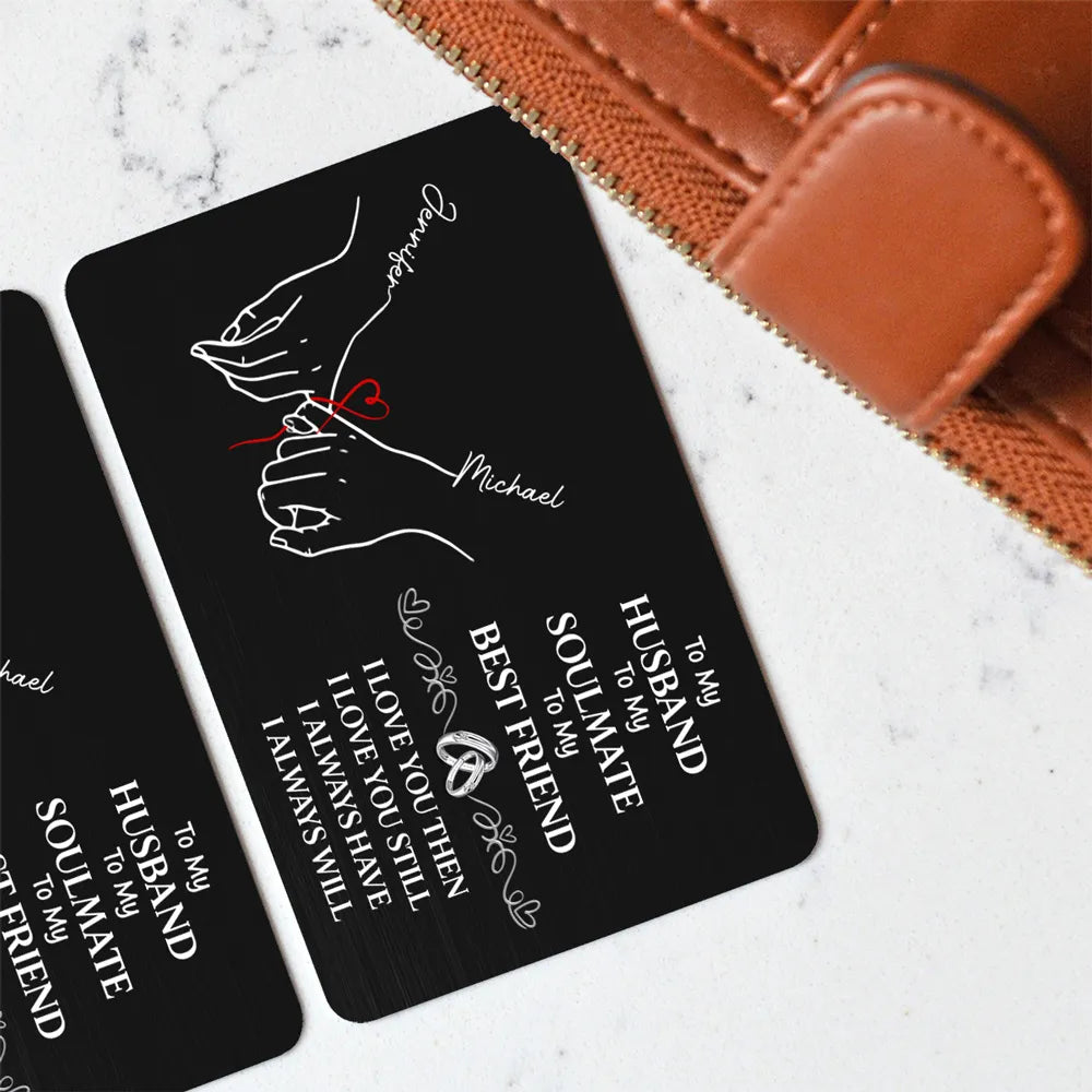 Personalized Engraved Wallet Card for Husband - Sentimental Gift for Anniversary Wallet Card MagicInPrints