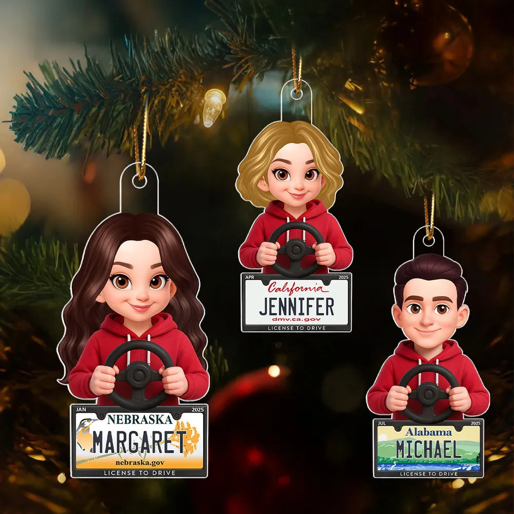 Personalized Driver's License Ornament for Kids - Fun Christmas Decoration Ornament MagicInPrints