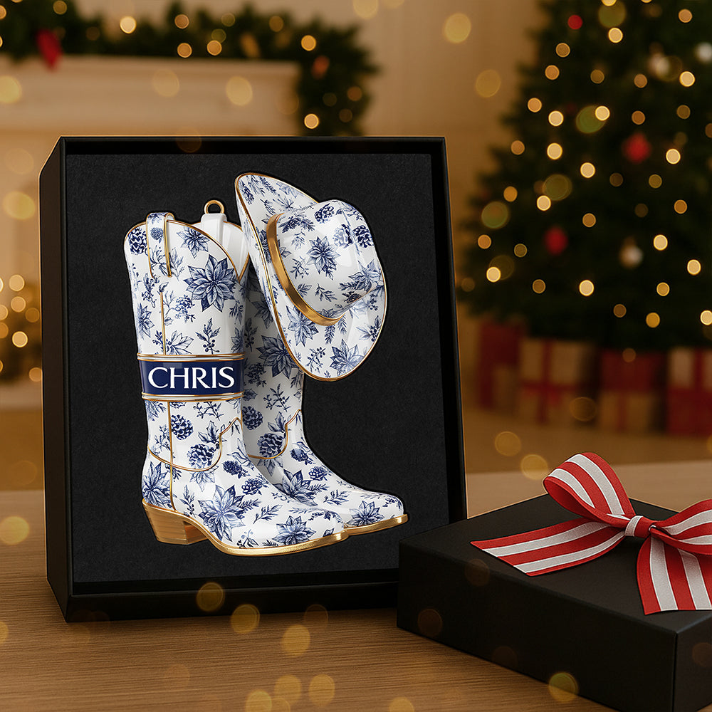 “Celebrate the Cowboy Spirit!” - Personalized Custom Shape Acrylic Ornament - Gift for Friends, Family, Cowgirls, Cowhands Ornament MagicInPrints