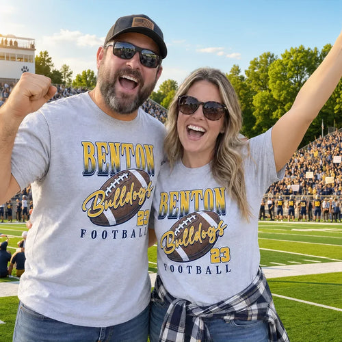 Personalized Classic Tee Football Gift for Couples - Game Day