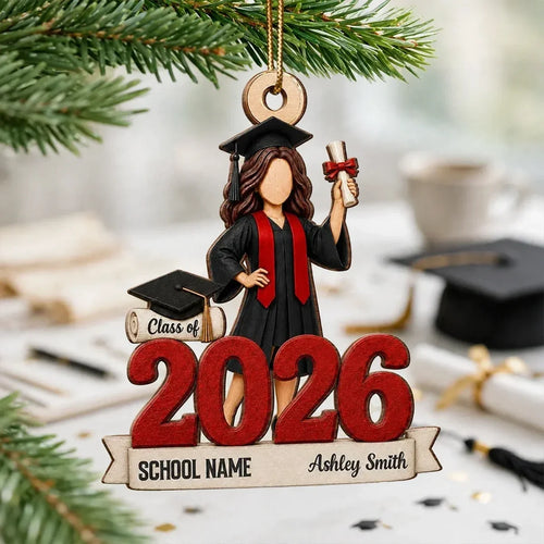Personalized Graduation Wooden Ornament Gift for Daughter