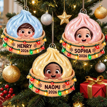 Load image into Gallery viewer, Personalized Christmas Acrylic Ornament Smiling Child Gift for Kids
