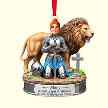 Load image into Gallery viewer, “A Warrior of Christ” - Personalized Acrylic Ornament for Faith-Filled Holiday Cheer Ornament MagicInPrints
