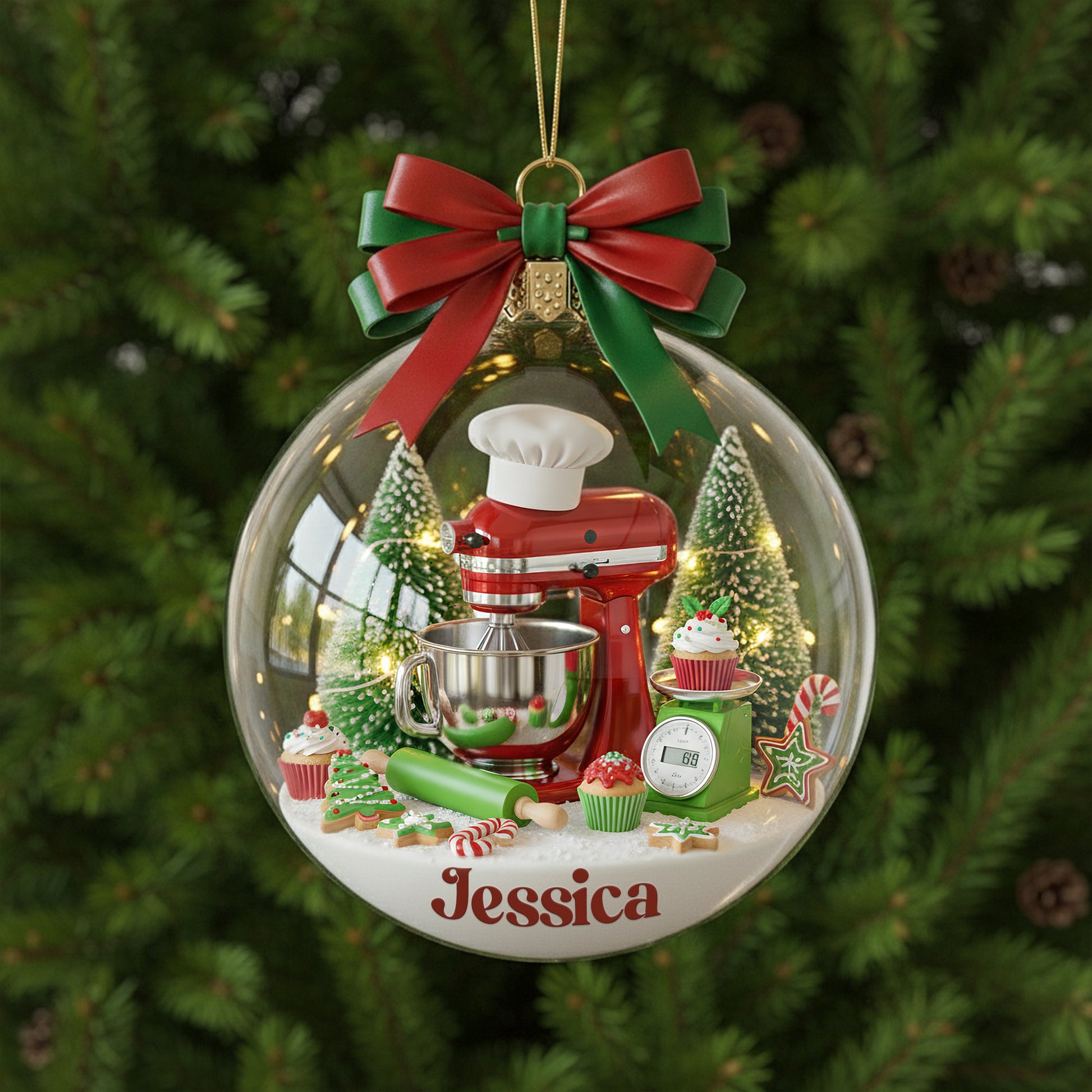 Create Your Own Holiday Cheer! Stand Mixer Ornament - Personalized Gift for Bakers Ornament MagicInPrints