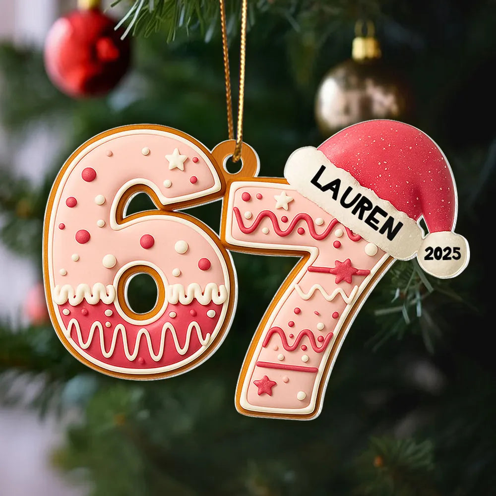 Personalized Christmas Ornament for Kids - Custom Name and Year Decoration Ornament MagicInPrints