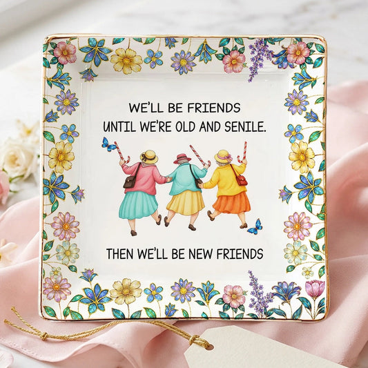 Personalized Friendship Decorative Plate for Women - Sentimental Gift for Friends Jewelry MagicInPrints