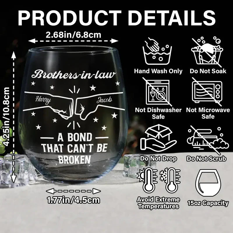 Personalized Brothers Whiskey Glass for Siblings - Sentimental Gift Cup MagicInPrints