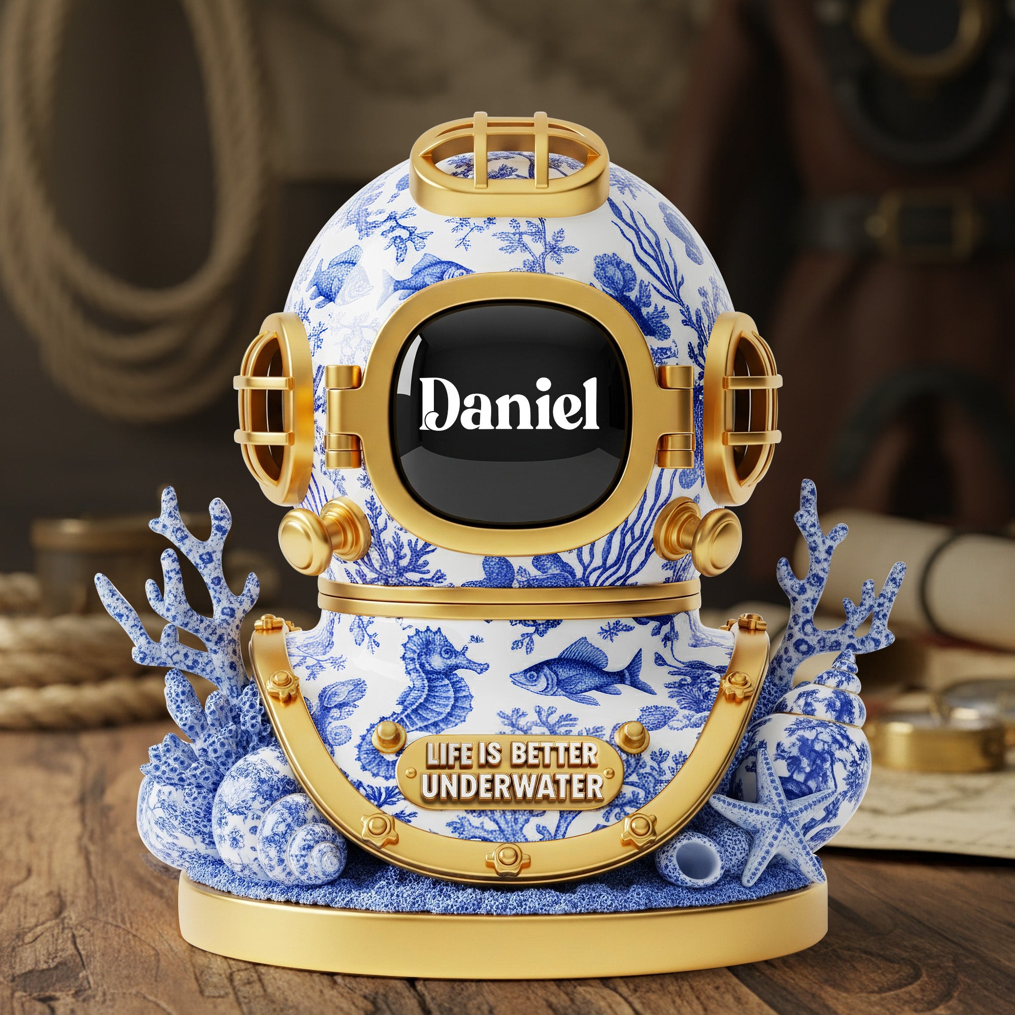 Dive Into Adventure - Personalized Acrylic Plaque for Scuba Divers Shaped Plaques MagicInPrints