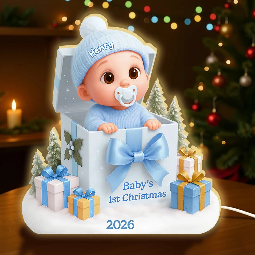 Personalized Baby's First Christmas Keepsake Ornament - Holiday Gift 2025 Plaque MagicInPrints