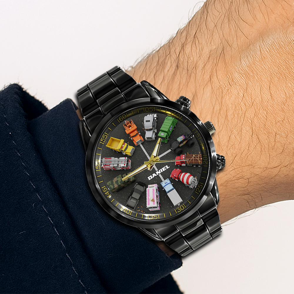 Mighty Trucks Men's Watch - A Unique Personalized Gift for Truck Enthusiasts Men's Watch MagicInPrints