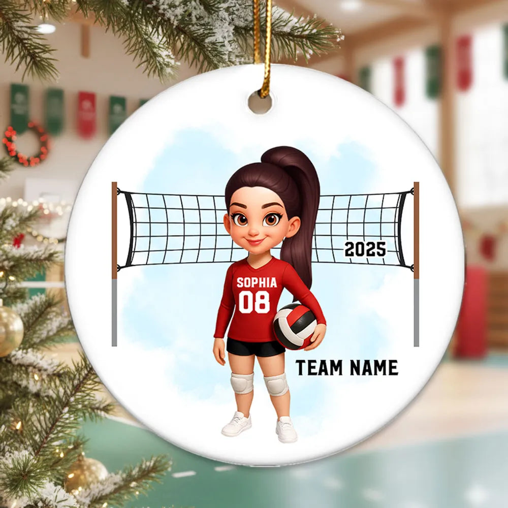 Personalized Volleyball Player Christmas Ornament for Kids - Team Spirit Gift Ornament MagicInPrints