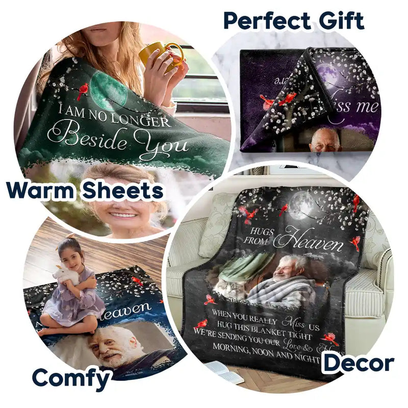 Personalized Memorial Blanket for Loved Ones - Comforting Hug from Heaven Blanket MagicInPrints