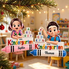 Load image into Gallery viewer, Personalized Acrylic Ornament Colorful Child Crayons Gift for Kids
