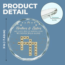 Load image into Gallery viewer, Personalized Crystal Ornament Sibling Keepsake Gift
