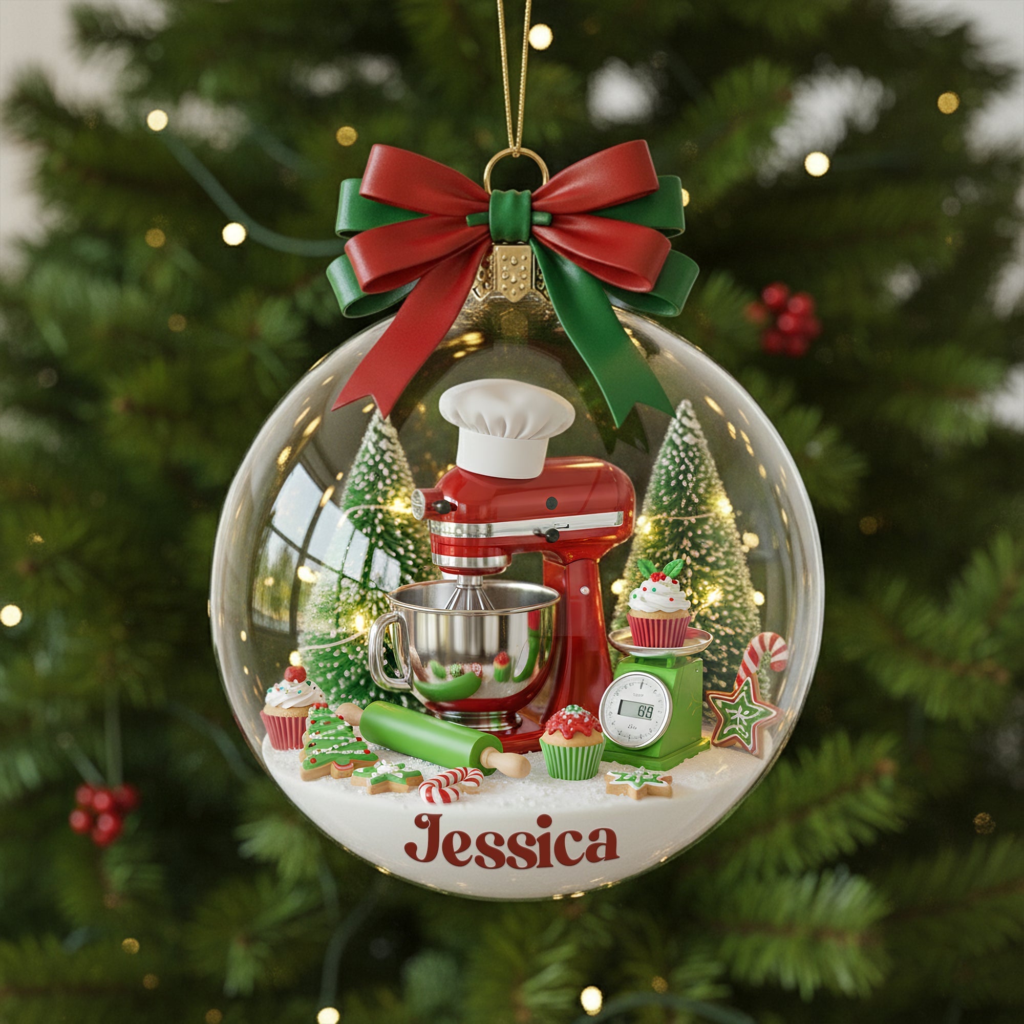 Create Your Own Holiday Cheer! Stand Mixer Ornament - Personalized Gift for Bakers Ornament MagicInPrints