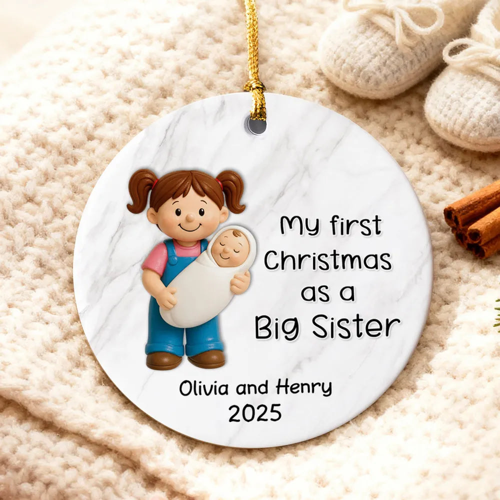 Personalized Christmas Ornament for New Big Brother - First Christmas Keepsake 2025 Ornament MagicInPrints