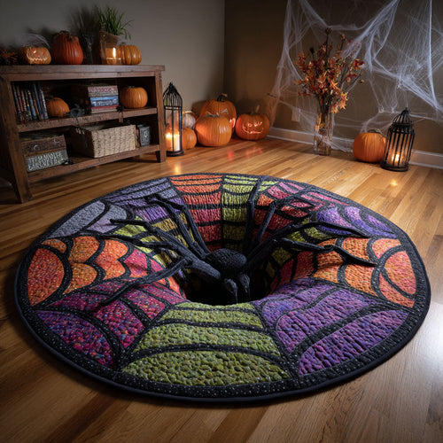 Embrace the Enchantment – Personalized Quilted Round Mat – Gift for Witch Lovers Quilted Round Mat MagicInPrints